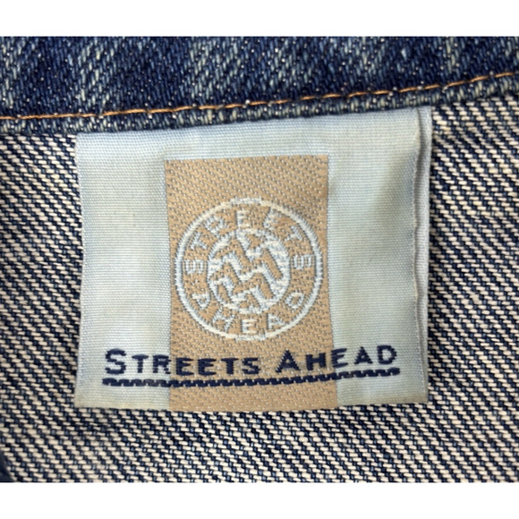 Vintage Y2K Denim & Leather Vest XL Animal Print Leopard Western Cowboy Festival - Picture 9 of 12